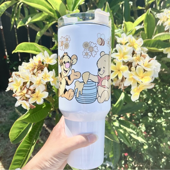 Disney Winnie the Pooh 40 oz Tumbler double wall stainless travel office tumbler - Picture 3 of 7